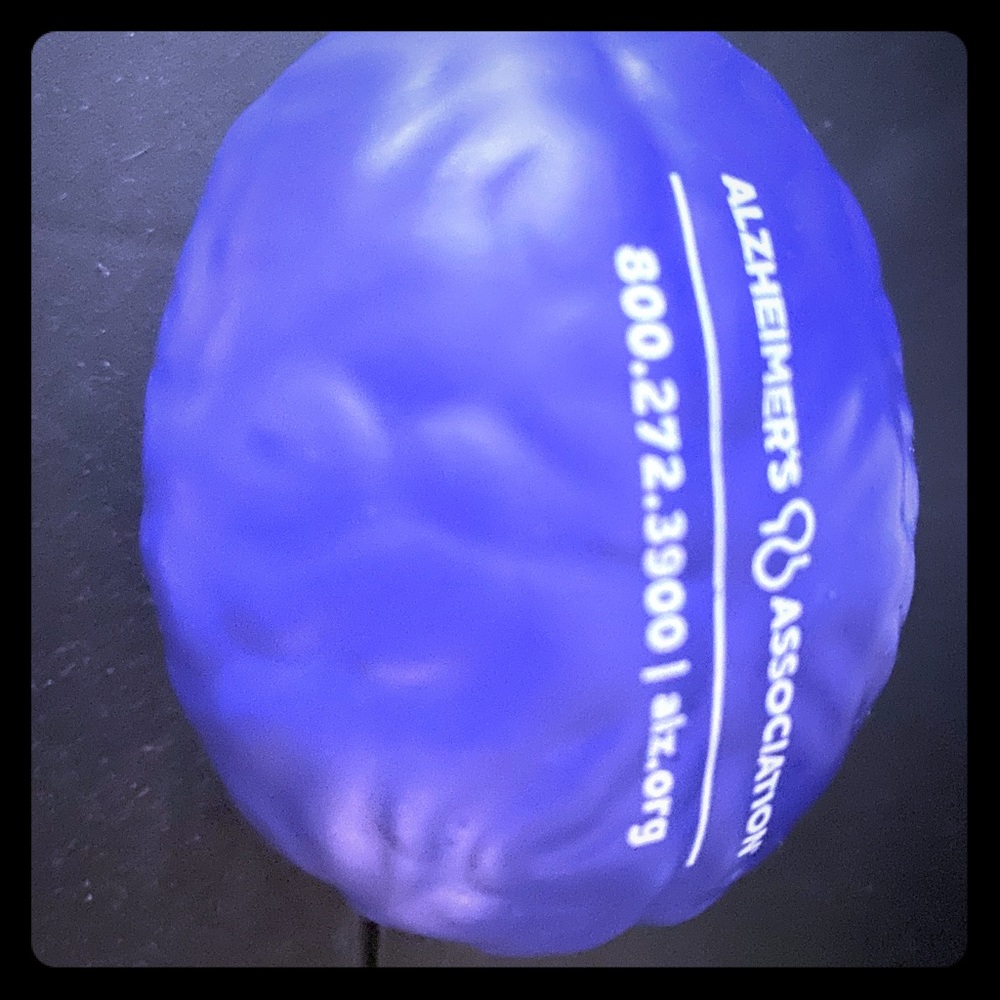 Brain Stress Ball - Purple with White Lettering